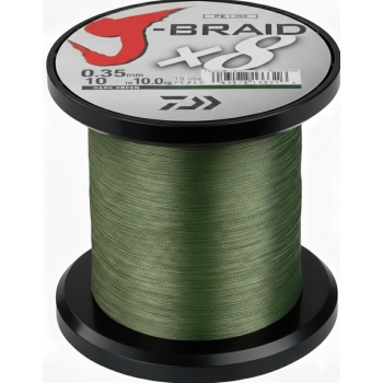 Plecionka Daiwa J-Braid X8 1500 m / 0.35 mm / Dark Green Plecionka Daiwa J-Braid X8 1500 m / 0.35 mm / Dark Green